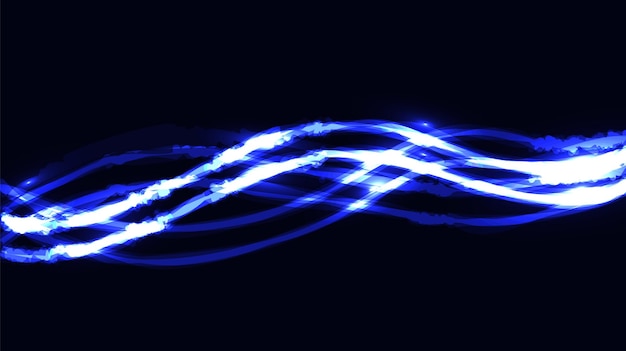 Blauwe abstracte digitale hightech magische kosmische energie elektrische heldere gloeiende lichte achtergrond
