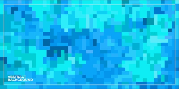 Blauwe abstracte geometrische pixel vierkante betegelde mozaïekachtergrond