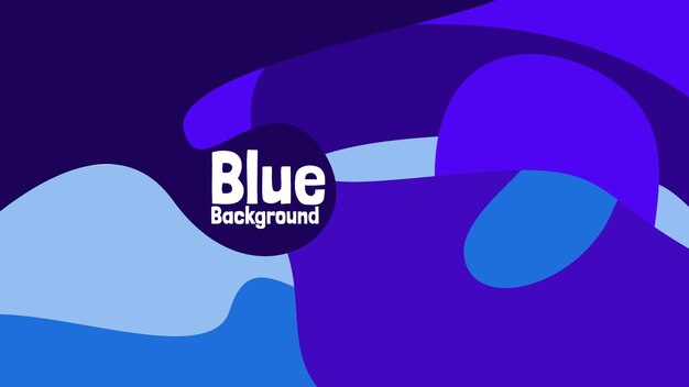 Blauwe abstracte hand getrokken achtergrond met abstract element en dynamische vormvector