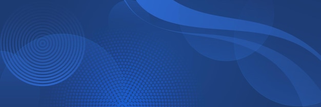 Blauwe abstracte vector lange banner Minimale achtergrond met pijlen en kopieer ruimte voor tekst Social media cover en web banner template