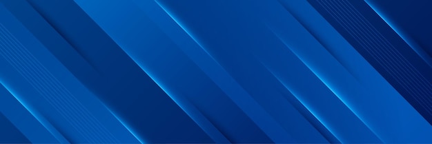 Blauwe abstracte vector lange banner Minimale achtergrond met pijlen en kopieer ruimte voor tekst Social media cover en web banner template