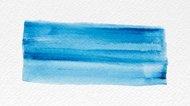 Blauwe aquarel penseelstreek vector