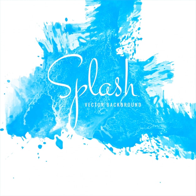 Blauwe aquarel splash achtergrond