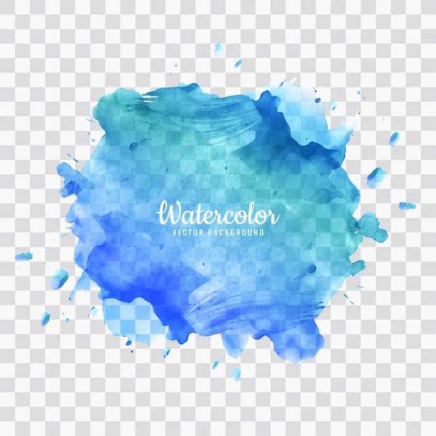 Vector blauwe aquarel splash achtergrond