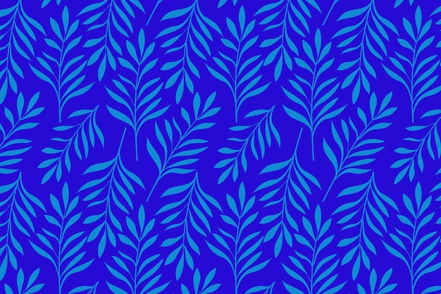 Blauwe bladeren patroon achtergrond