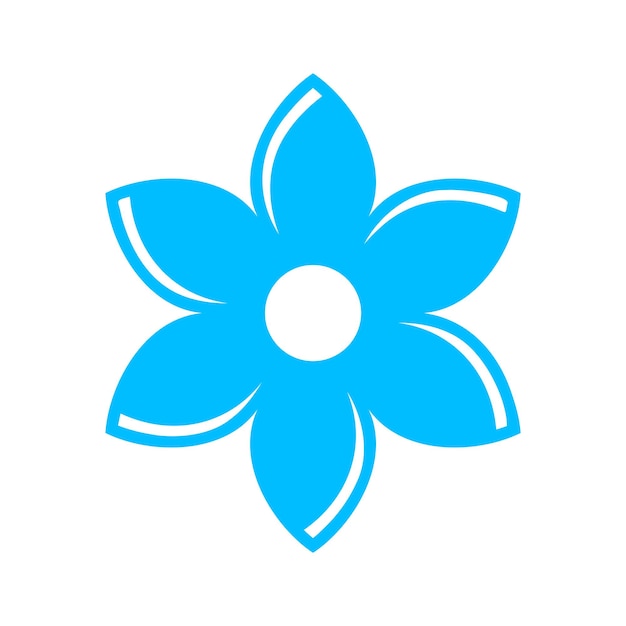 Blauwe bloem geïsoleerde decoratieve icoon vector illustratie
