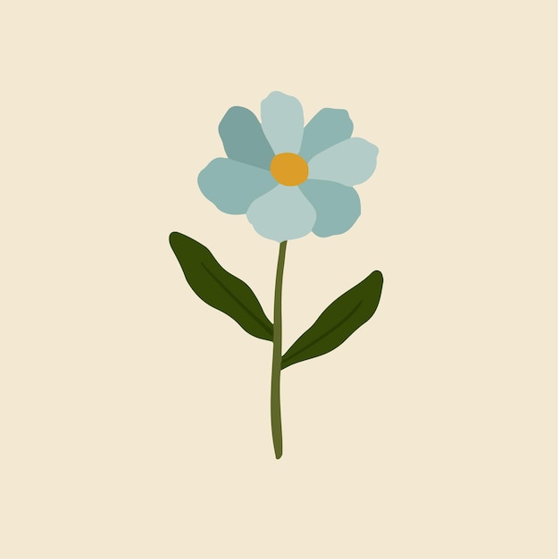 Blauwe bloemen symbool bloemen vectorillustratie