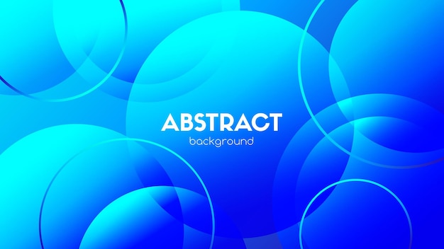 Blauwe cirkels abstracte achtergrond vector verloop bollen trendy elementen voor motion design