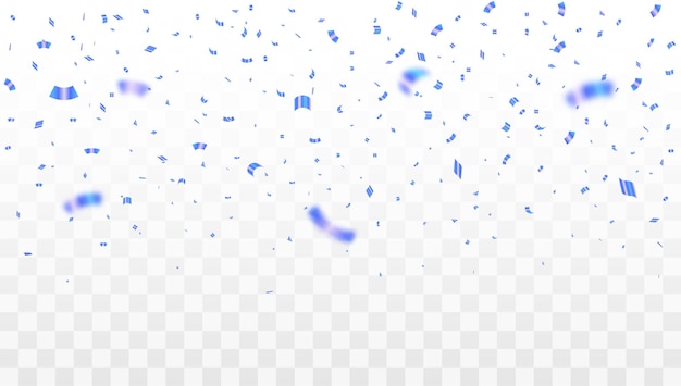 Blauwe confetti achtergrond voor decoratie verschillende feestelijke feesten