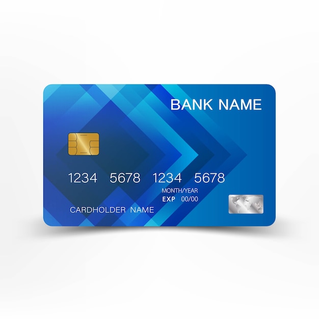 Blauwe creditcard.