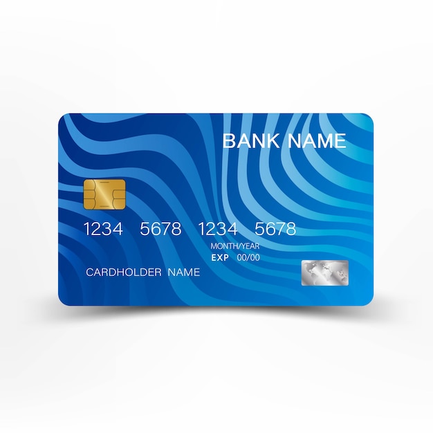 Blauwe creditcard.