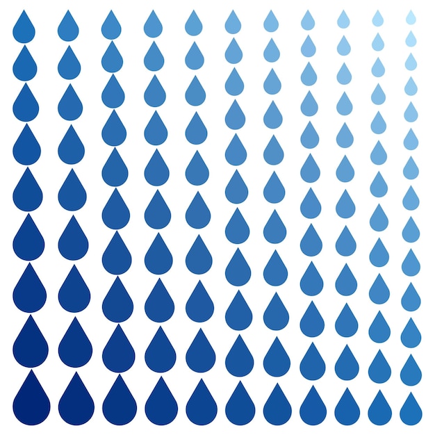 Blauwe druppelvormige elementen met waterverftextuur Vectorillustratie EPS10 Stock image
