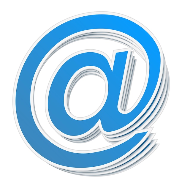 Vector blauwe e-mail symbool vector eps10 illustratie