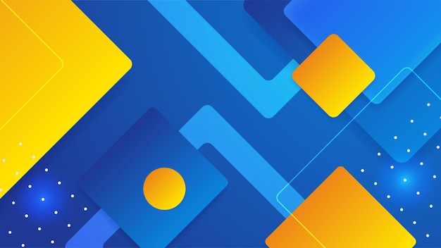 Blauwe en gele abstracte achtergrond Vector abstract grafisch ontwerp banner patroon achtergrond sjabloon