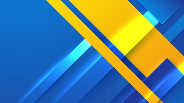 Blauwe en gele abstracte achtergrond Vector abstract grafisch ontwerp banner patroon achtergrond sjabloon