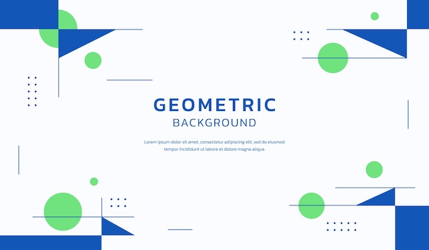 Blauwe en groene abstracte geometrische vectorillustratie als achtergrond Premium Vector