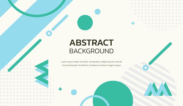 Blauwe en groene schattige kleur abstracte geometrische vectorillustratie als achtergrond Premium Vector