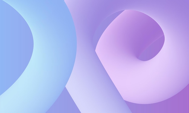 Blauwe en paarse vectorillustratie van 3D-ballen en pijp achtergrond