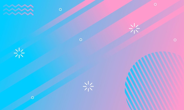 blauwe en roze gradiëntachtergrond met dynamische geometrische elementen die worden gebruikt voor de website van het bannerontwerp