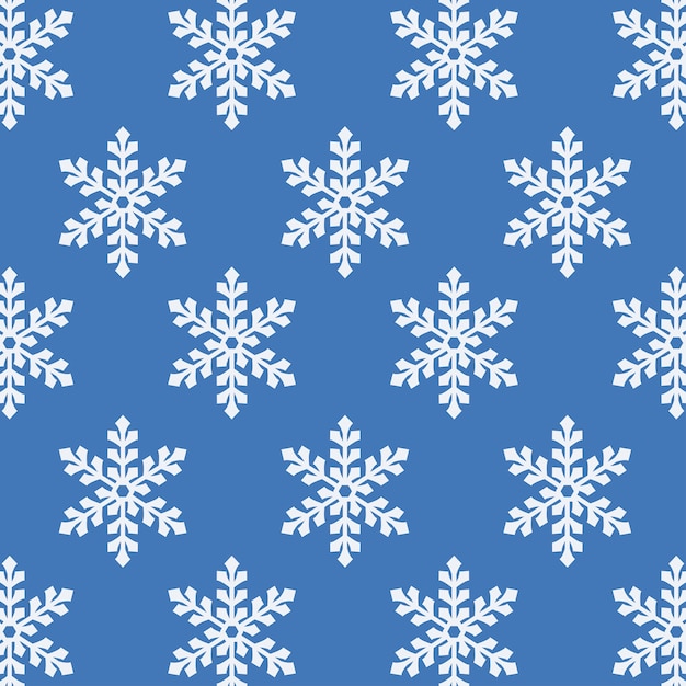 Blauwe en witte sneeuwvlokken van wintertijd