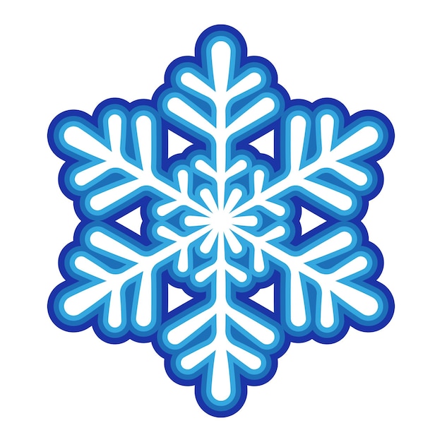 Vector blauwe geïsoleerde sneeuwvlok vector pictogram logo ontwerp