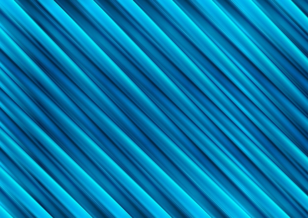 Blauwe glanzende diagonale strepen abstracte technische achtergrond