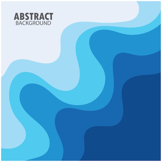 Blauwe golf vector abstracte achtergrond plat ontwerp stock illustratie