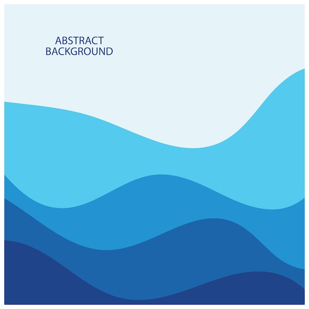 Blauwe golf vector abstracte achtergrond plat ontwerp stock illustratie