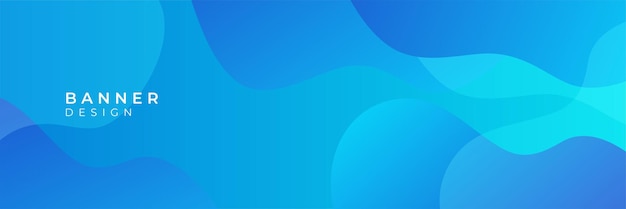 Blauwe golfachtergrond. Abstract geometrisch blauw breed bannerlay-outontwerp