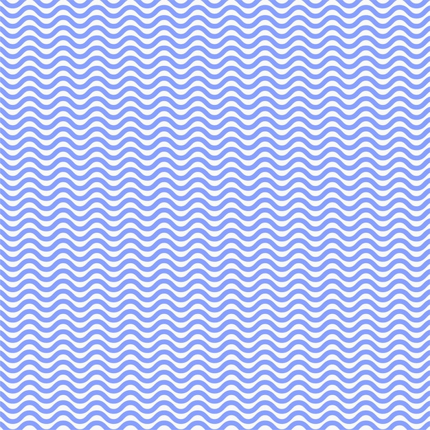 Blauwe golven naadloos patroon vector curve lijnen abstracte herhaling tegels achtergrond blauw gekleurde rhyt