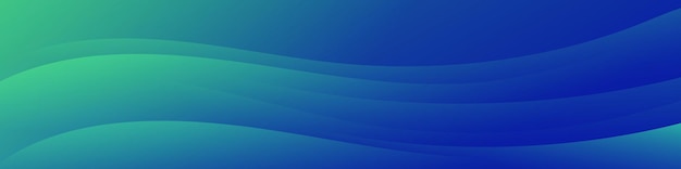 Blauwe Groene Golf Abstract Banner