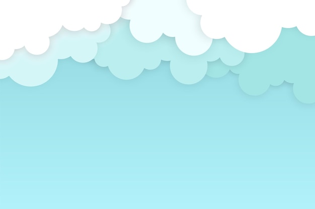 Vector blauwe hemelachtergrond met wolken