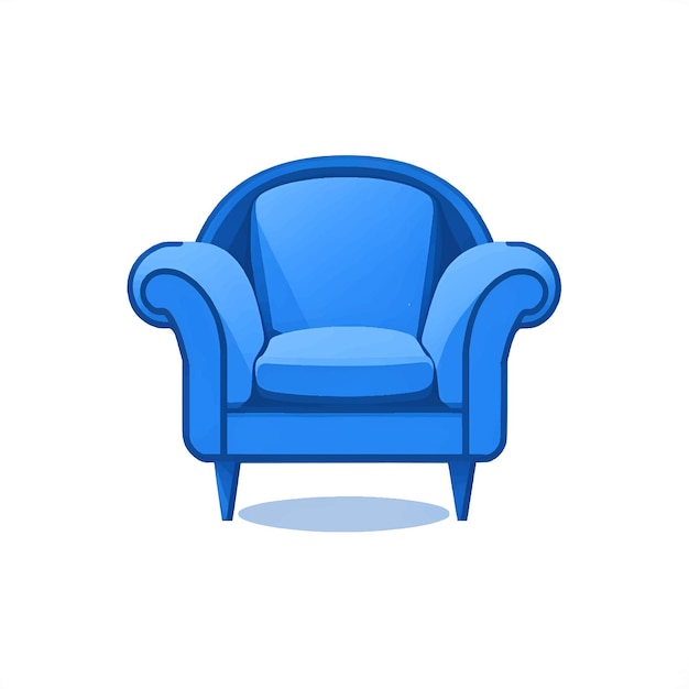 Vector blauwe kleur bank fauteuil vectorillustratie