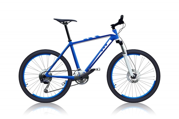 Blauwe kleur fiets