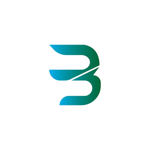 Blauwe logo van de letter B