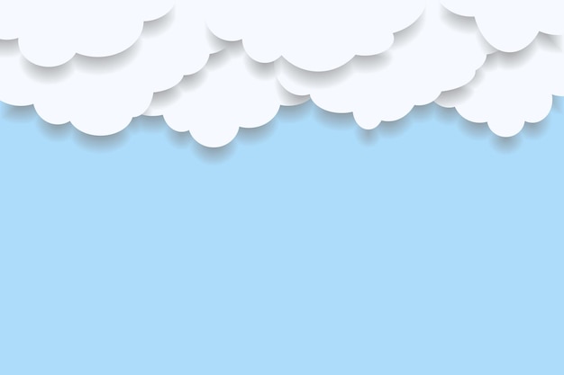 Blauwe lucht en wolken Vector illustratie