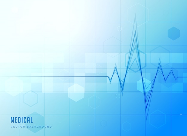 Blauwe medische heldere achtergrond met elektrocardiogram