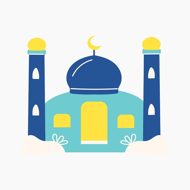 Blauwe moskee illustratie