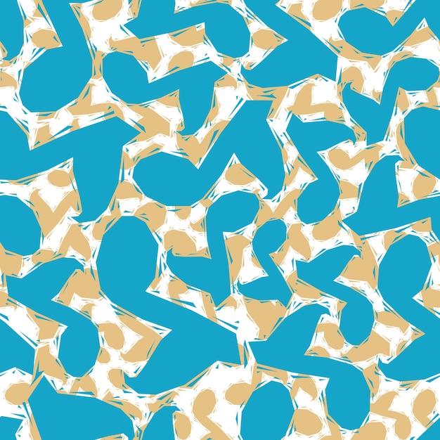 Blauwe muzieknoten naadloos patroon geometrische hedendaagse stijl herhalende vector achtergrond het beste voor gebruik als web achtergrond en behang