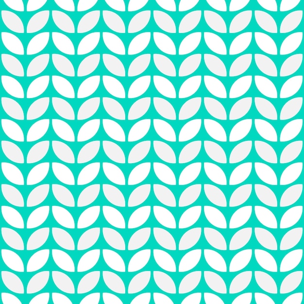 Vector blauwe naadloze patroon met abstracte bladeren of bloemblaadjes.