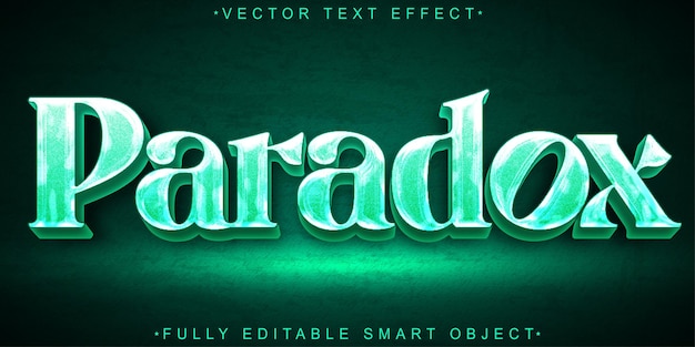Blauwe Paradox Vector Volledig bewerkbaar Smart Object Text Effect