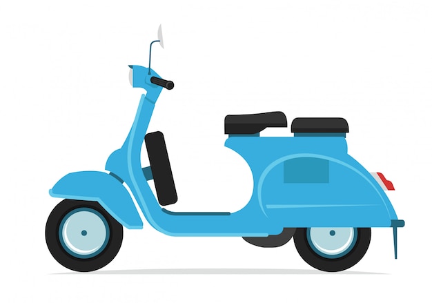 blauwe scooter motorfiets