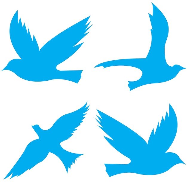 blauwe silhouet duif wallpaper achtergrond illustratie