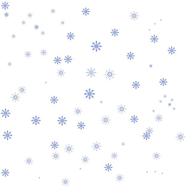 Blauwe sneeuwvlokken diidle handdraw vector sjabloon eindeloos patroon ipolated