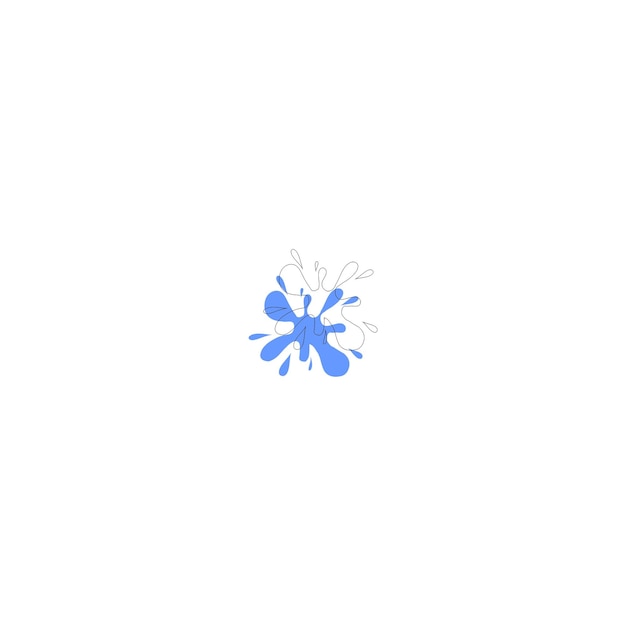 blauwe splash vector element golf
