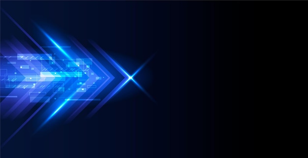 Blauwe technologie pijl beweging achtergrond Licht abstracte snelheid