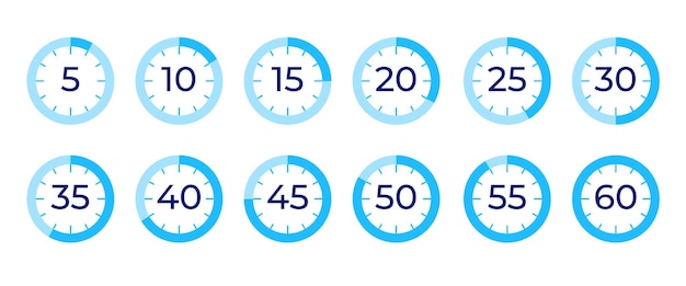 Blauwe timerset Countdown-sjabloon