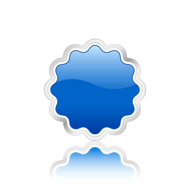 Vector blauwe vectorbadge