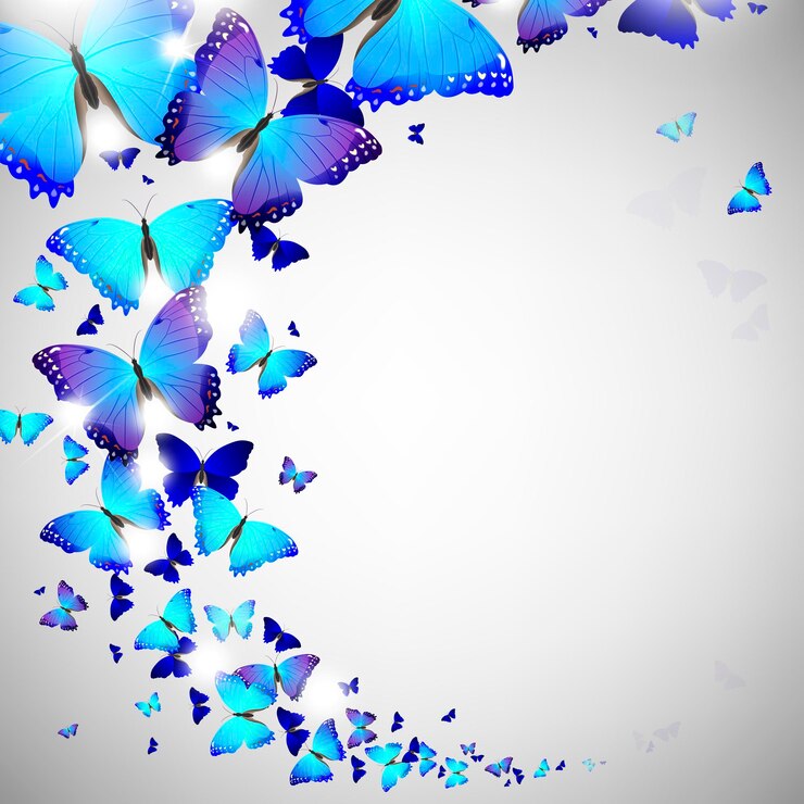 Vector blauwe vlinder
