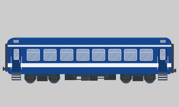 Blauwe wagon passagierstrein vectorafbeeldingen voor travela